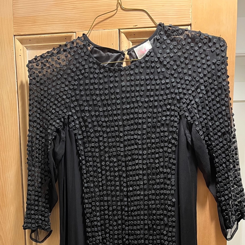 Parker Short Dress w/ Leather Sequins